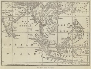 マラッカ海峡の地図